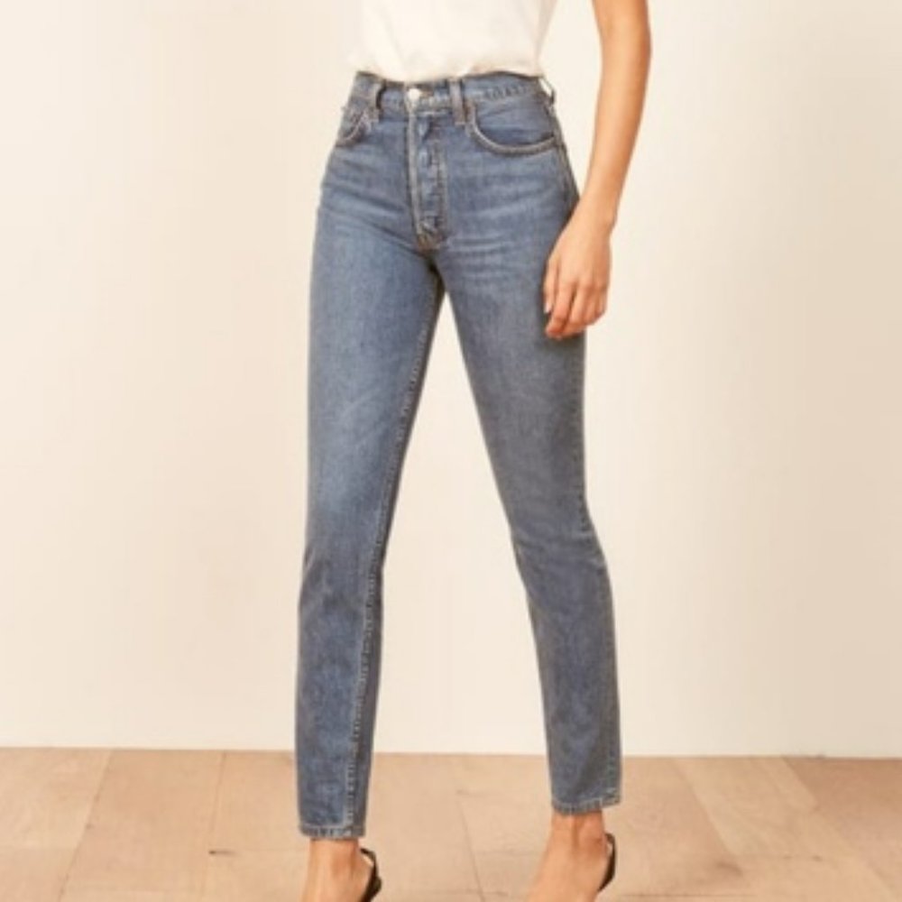 NEW Reformation Melissa High Waist Skinny Jeans in Baltic Wash Women's 26